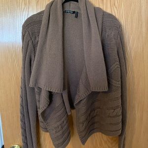 Knit open front cardigan